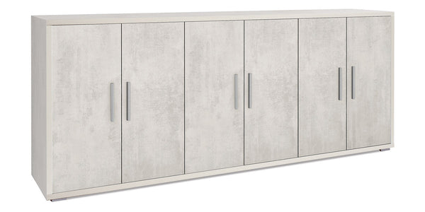 prezzo Mobile Basso 6 Ante 203x84x41 cm Ossido Bianco