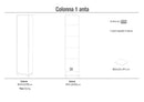 Armadio 1 Anta 43x190x29 cm Noce Stelvio