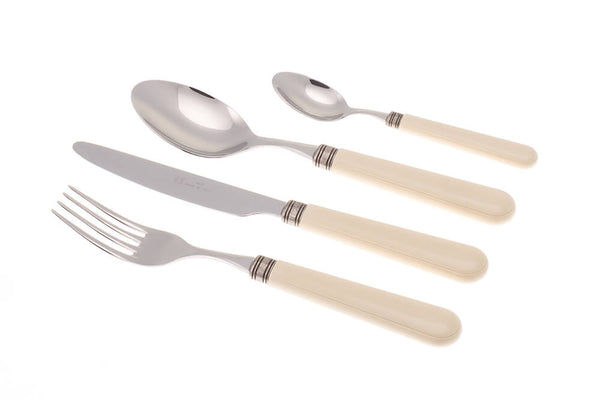 online Service-Set Besteck 24-teilig in Rivadossi Sandro Mistral Elfenbein Edelstahl