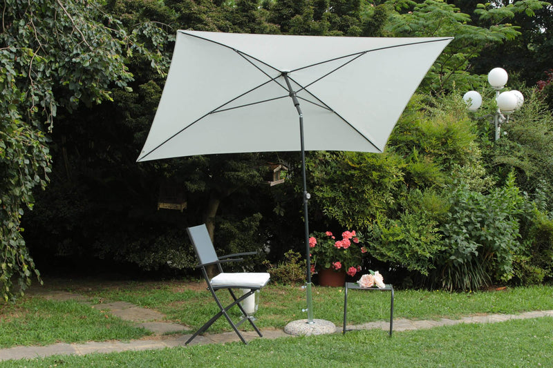 Ombrellone da Giardino 2,4x1,5 m Palo Ø27 mm in Acciaio Maffei Kronos Ecrù