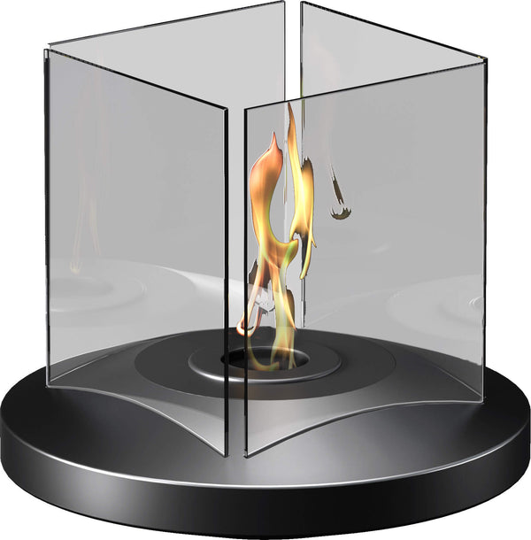 prezzo Tisch Bioethanol Kamin Ø28,4x23,4 cm Karlsen Lione Schwarz