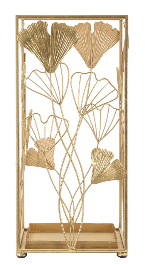 Portaombrelli Oro Leaf 22,5x22,5x48,5 cm in Ferro 