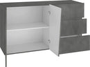 Credenza 2 Ante + 3 Cassetti 140x43x86 cm Vega Ardesia