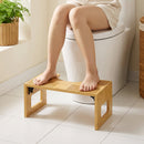 Sgabello da Toilette Pieghevole 42,5x25x20 cm Poggiapiedi per WC con Piedini Antiscivolo in Bambù Rovere      