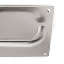 Maniglie Fisse ad u con Piastra 17 x 17 cm Acciaio Inossidabile Nichel Satinato Set di 2 Emuca