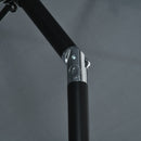 Ombrellone Rettangolare 2x3 m Pieghevole e Regolabile in Alluminio e Poliestere Grigio Scuro   