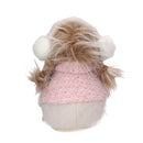 Pupazzo bambina tessuto rosa e bianco cm 12x12xh22