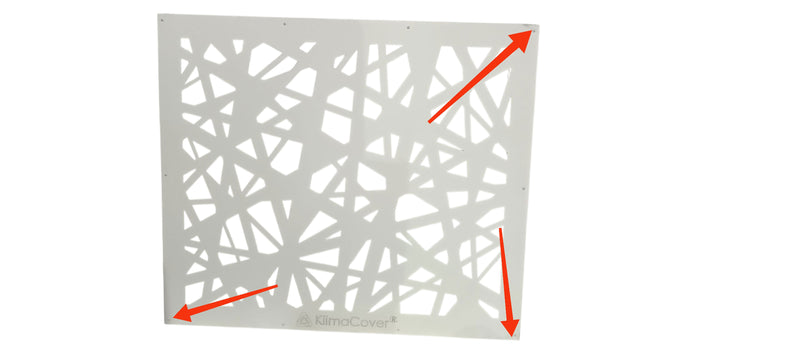 Copri Condizionatore 96x52x82 cm in Alluminio Glam L Bianco Seconda Scelta