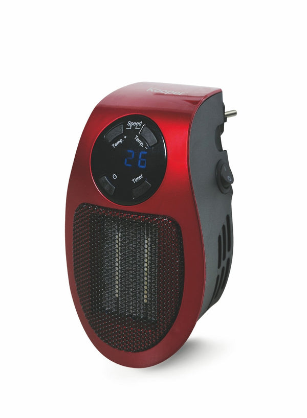 prezzo Wandofen 500 W mit Fernbedienung LCD-Display Kooper Pluggy Red