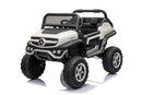 Macchina Elettrica per Bambini 12V con Licenza Mercedes Unimog Bianca 