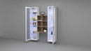 Parete Attrezzata Soggiorno 140x30x180 cm Maruska n°19 Bianco Lucido/Rovere Wotan 