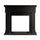 Cornice per Camino 110x36x100 cm Cambridge Rivestimento in Legno Nero