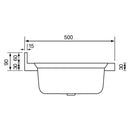 Lavello Inox ad Appoggio 80×50 1 vasca Sinistra e Gocciolatoio