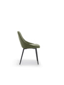 Set 4 Sedie Kira 51x59x85 cm in Tessuto Easy-Clean Verde       