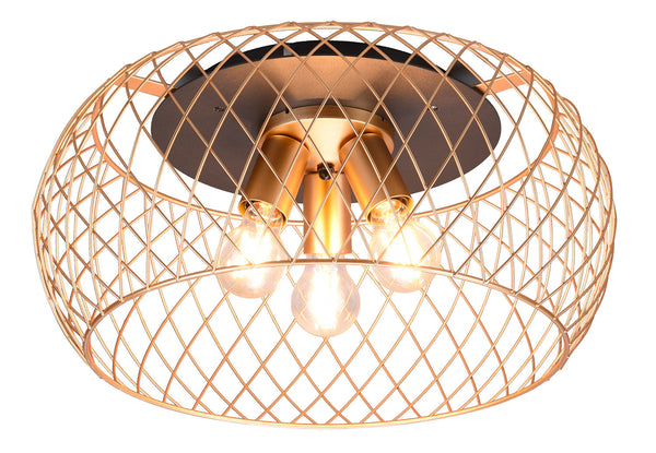 sconto Plafoniera da Interno Attacco E27 in Metallo Ottone Opaco