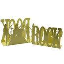Set 2 Portariviste in metallo rock crema 