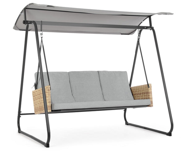 Dondolo 3 Posti da Giardino 210x138x182 cm in Acciaio Easy Grigio acquista