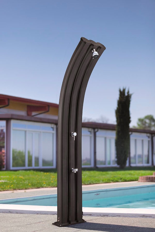 prezzo Doccia Solare da Giardino 75L Miscelatore e Lavapiedi Arkema Energy Pro Grigio Antracite