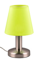 Lampada da Tavolo da Interno Attacco E14 in Metallo Nichel Satinato 