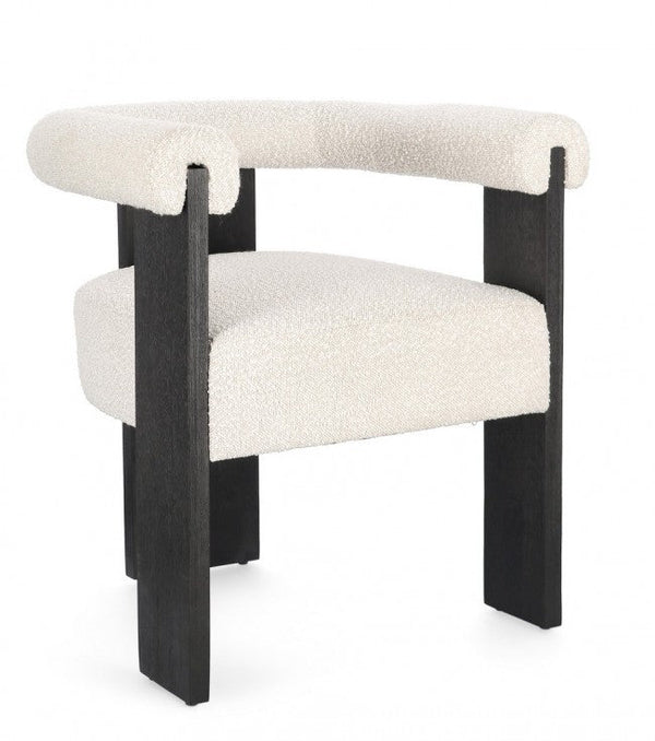 Sedia 70x60x71 cm Agape in Bouclè Nero/Naturale online