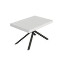 Tavolo Allungabile 120-204x80x74 cm Niket Bianco Frassino Gambe Antracite