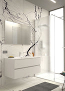 Mobile da Bagno Sospeso con Lavabo 100 cm e Specchio Bali Light Bianco Frassino      