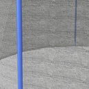 Rete di Protezione per Trampolini a 6 Pali con Ingresso con Cerniera Ø305x180 cm in PE Nero e Blu