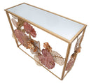 Console Glam Redy 114x41,5x80 cm in Ferro e MDF e Specchio Multicolor      