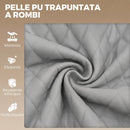 Set 2 Sgabelli da Bar con Schienale 47x52x86-108A cm Girevoli e Regolabili in Finta Pelle Grigio Chiaro      