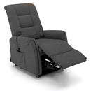 Poltrona Alzapersona Elettrica 1 Motore in Mirofibra Grigio Scuro