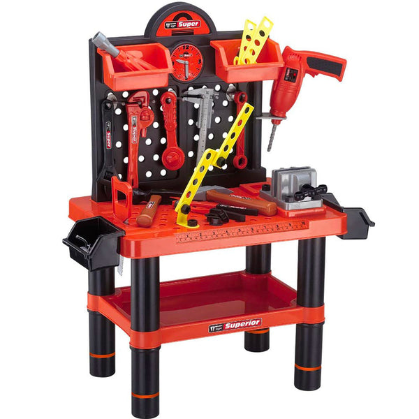 Banco Da Lavoro Per Bambini 54 Pezzi Attrezzi E Accessori Con Trapano Giocattolo acquista