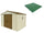 Boden für Gartenbox 325 x 240 x 233 cm aus grünem Kunststoff