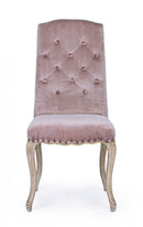 Set 2 Sedie Imbottite 51x53x99 cm Mathilde in Velluto