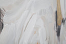 Dipinto su Tela Bianco Flower 90x3,7x90 cm in Legno di Pino e Canvas Multicolor