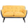 2-Sitzer-Sofa 130 x 80 x 68 cm in ockerfarbenem Stoff