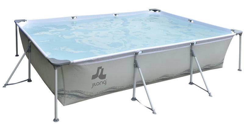 Piscina Fuori Terra Rettangolare 300x207x70cm Jilong Grigia
