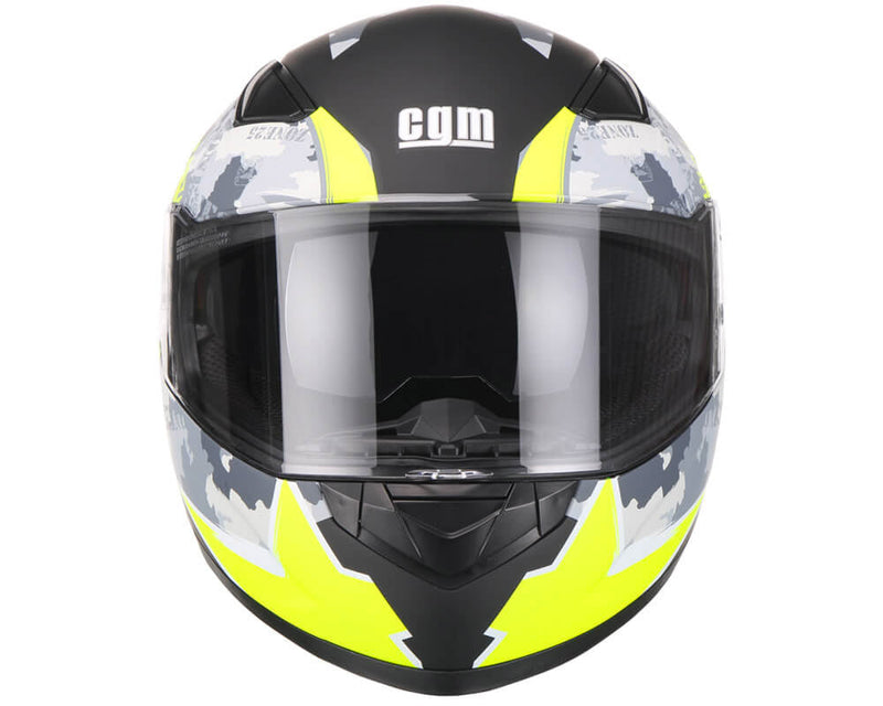 Casco Integrale per Scooter Visiera Lunga CGM Bullet 317S Giallo Fluo Opaco Varie Misure