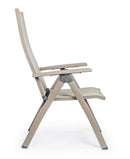 Poltrona Reclinabile Victor Tortora in Alluminio