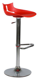 Sgabello con  Alzata a Gas e Seduta Girevole in Polipropilene Vandi Rosso