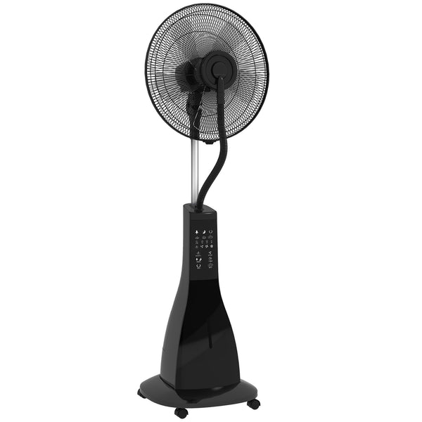 acquista Ventilatore Nebulizzatore da Terra 44,5x38,5x120 cm con Serbatoio 3L 3 Modalità e 3 Velocità Nero