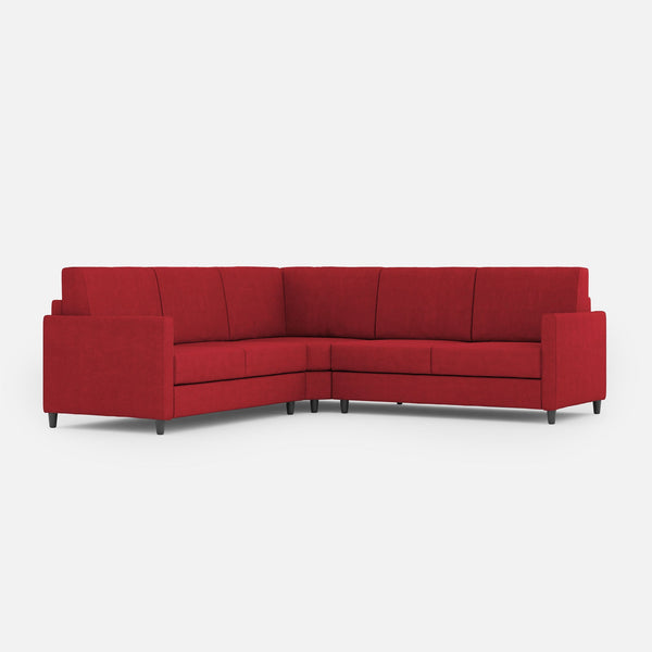 Divano Angolare 5 Posti 221x221x85 cm Karay in Tessuto Rosso online