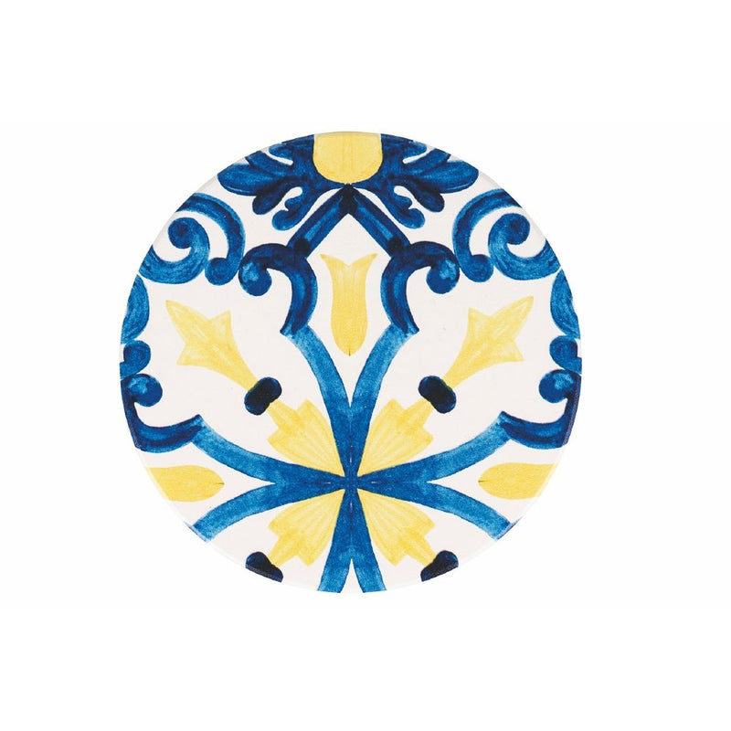 Set 6 Sottobicchieri Ø10x0,5 cm  in Ceramica VdE Tivoli 1996 Naxos