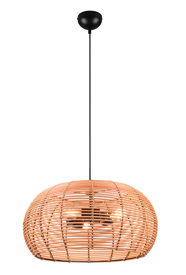 Lampada a Sospensione da Interno Attacco E27 in Tessuto Naturale sconto