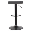 Set 2 Sgabelli 38x40x54/74 cm in Ecopelle con Base Nera Grigio