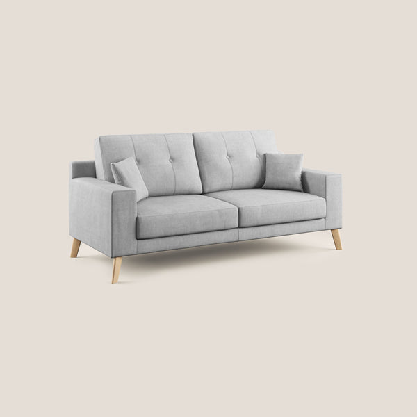 sconto Divano 2 Posti 166x95x91 cm in Tessuto Grigio Chiaro