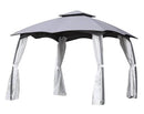 Gazebo da Giardino 3x3m in Acciaio Louisiana Grigio