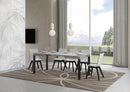 Tavolo Allungabile 120-204x80x77 cm Everyday Cemento e Antracite