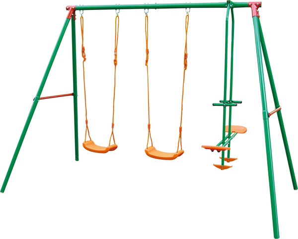 4-Sitzer Gartenschaukel mit Pferd 156x297x196cm Bauer online