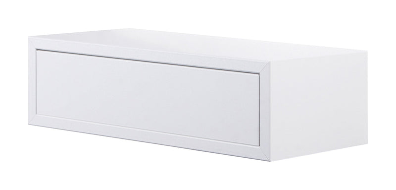 Mensola da Parete 1 Cassetto 45x13,4x20 cm in Fibra di Legno Lego Bianco