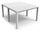 Doppelter Gartentisch 295 x 90 x 74,5 cm aus Keter Kulie Double White Resin